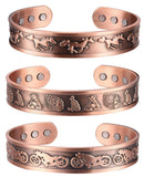 Various Themes Brand New Magnetic Therapy Solid Pure Copper Bangle Bracelet