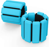 2 Pack Elastic Weight Wrist and Ankle Bangles, Blue Color