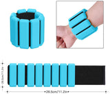 2 Pack Elastic Weight Wrist and Ankle Bangles, Blue Color