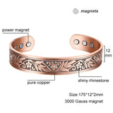 Various Themes Brand New Magnetic Therapy Solid Pure Copper Bangle Bracelet