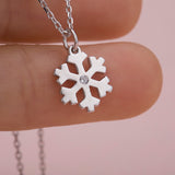 Sterling 925 Sliver Snow Flake Pendent Necklace for Christmas/Winter Season
