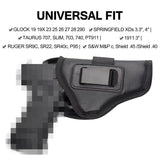 Universal PU Leather Tactical Concealed Carry Holster, Right Handed IWB