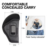 Universal PU Leather Tactical Concealed Carry Holster, Right Handed IWB