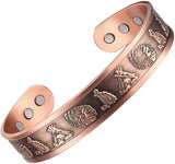 Various Themes Brand New Magnetic Therapy Solid Pure Copper Bangle Bracelet