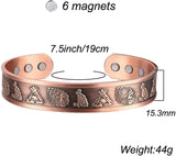 Various Themes Brand New Magnetic Therapy Solid Pure Copper Bangle Bracelet