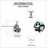 JAKE & SALLY NIGHTMARE BEFORE CHRISTMAS HEART PENDANT NECKLACE