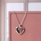 NIGHTMARE BEFORE CHRISTMAS JACK AND SALLY HEART PENDENT NECKLACE