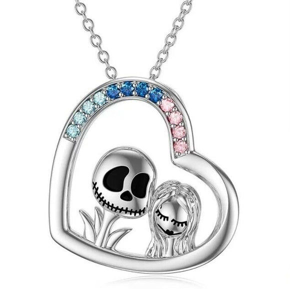 JAKE & SALLY NIGHTMARE BEFORE CHRISTMAS PENDANT NECKLACE