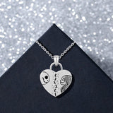 Jack and Sally Scary Family Heart Pendant Necklace