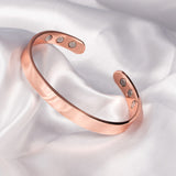 Plain Magnetic Solid Pure Copper Adjustable Bracelet