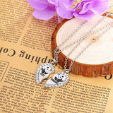 2 pcs/set Panda shaped Pendant Necklaces Best Friends Forever Gift