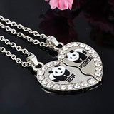 2 pcs/set Panda shaped Pendant Necklaces BFF Best Friends Forever Gift