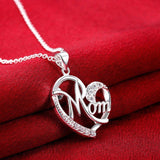 "MOM" Love Heart Pendent Necklace