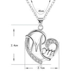 "MOM" Love Heart Pendent Necklace