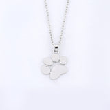 Stainless Steel Bear Paw Pendent Necklace