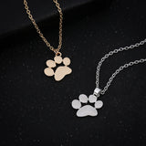 Stainless Steel Bear Paw Pendent Necklace