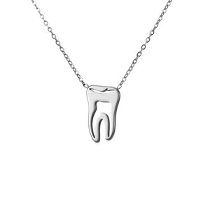 Silver Tooth Pendent Necklace