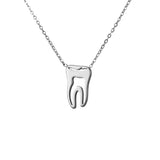 Silver Tooth Pendent Necklace