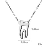 Silver Tooth Pendent Necklace